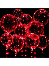 10pcs 20" Clear LED Bobo Balloons with Lights for Valentine Wedding & Birthday