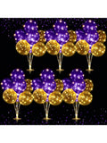 LED Balloon Centerpiece Set 6 Pack With Stands And 60 Light Up Balloons For Baby Shower Birthday Wedding Halloween Christmas Party Table Decor -