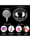 6PCS White LED Bobo Balloons DIY Kit Clear Light-Up Balloons for Parties