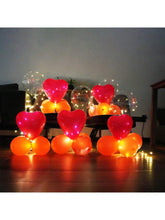 LED Wave Love Balloons 5PCS Light-Up Heart Balloons for Parties Weddings Valentines