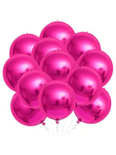12pcs 22 Inch Hot Pink Foil Balloons for Bridal Shower Birthday Party Decor