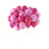 66-Piece Pastel Pink & Confetti Balloon Set for Birthdays, Showers & Parties