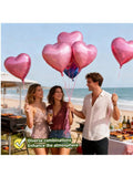 12-Pack 18" Pink Heart Foil Balloons for Weddings, Birthdays & Romantic Events