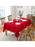 2-Pack 54x54-Inch Red Satin Tablecloths for Wedding, Party, or Dining Decor