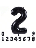 40in Black Foil Number Balloons 0-9 for Birthday Party Decorations