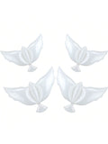 4 White Peace Bird Balloons for Wedding Funeral Birthday and Memorial Decor