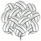 12-Pc 20-Inch Volleyball Foil Balloons for Birthday and Sports Party Decorations
