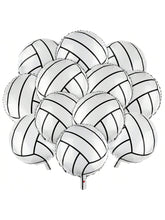 12-Pc 20-Inch Volleyball Foil Balloons for Birthday and Sports Party Decorations