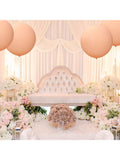 6-Piece 36-Inch Blush and Macaron Orange Latex Balloons for Wedding or Party Decor