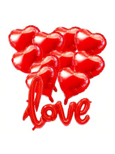 11 Pc Red Heart and Love Balloons Kit for Valentine Wedding Birthday Party