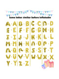 16-Inch Mylar Foil Alphabet Balloons A-Z for Birthday Wedding Party Decor
