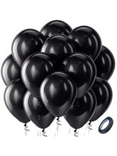 100 Black 12-Inch Latex Balloons for Wedding, Graduation, Birthday, or Party Decor