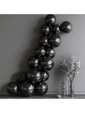 100 Black 12-Inch Latex Balloons for Wedding, Graduation, Birthday, or Party Decor