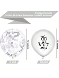 35pcs Wedding Balloons with Mr Mrs and Rose Gold Confetti for Parties