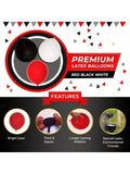 100 Red Black White Balloons Party Decor for Birthday Shower Graduation and More
