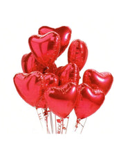 10pcs 18 Inch Red Heart Foil Balloons for Valentine's Wedding Engagement Decor