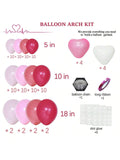 100pcs Valentines Balloon Arch Kit Pink Red White Heart Balloons for Party Decor