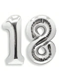 40 Inch Silver Foil Number Balloons for 18th Birthday Anniversary Party