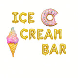 Ice Cream Bar Balloon Kit with Summer Ice Cream & Donut Decorations