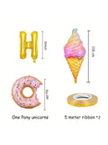 Ice Cream Bar Balloon Kit with Summer Ice Cream & Donut Decorations