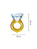 He Put A Ring On It Gold Diamond Balloon for Wedding Engagement & Bachelorette Party