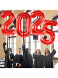 40in Red Jumbo 2025 Number Balloons for New Year and Lunar Festival Decor