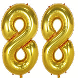 40Inch Gold Foil 88 Helium Jumbo Digital Number Balloons, 88Th Birthday Decoration For S Or S, Sweet 88 Birthday Party Supplies -
