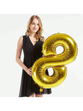 40in Gold Foil Number 87 Balloons for Sweet 87th Birthday Party Decor