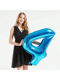 40in Blue Foil Number 84 Balloons for 84th Birthday Party Decor
