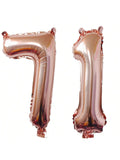 40-Inch Rose Gold Foil 71 Helium Number Balloon for 71st Birthday Party Decor