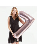 40-Inch Rose Gold Foil 71 Helium Number Balloon for 71st Birthday Party Decor