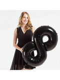 40in Black Foil Number 48 Balloons for 48th Birthday Party Decor