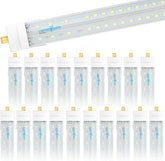 20 Pack 8FT T8 LED Bulbs 100W 12000LM 6000K V Shaped Dual End Ballast Bypass Tube Lights