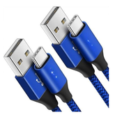 2 Pack 6FT USB A to USB C Fast Charging Cable for iPhone 17 16 15 Samsung Galaxy