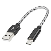 0.5FT Micro USB Cable Short USB A to Micro USB Fast Charging Cord Black
