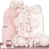 142-Pc Beige Balloon Arch Kit in 18, 12, 10, 5 Inch for Boho Party Decor