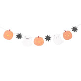 Halloween Pumpkin Ghost Banner Cute Garland Wood Bead Fireplace Party Decor