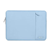 MOSISO Laptop Case 13.3 inch, 13-13.3 inch Laptop Sleeve Compatible with MacBook Air/Pro 13 / Pro 14, HP Dell ASUS Lenovo Notebook, Polyester Vertical Computer Sleeve Bag with Pocket, Air Blue