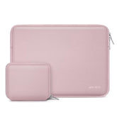 MOSISO Laptop Case 13.3 inch, 13-13.3 inch Laptop Sleeve Bag Compatible with MacBook Air/Pro 13 / Pro 14, HP Dell ASUS Lenovo Notebook, Neoprene Computer Sleeve Bag with Small Case, Baby Pink