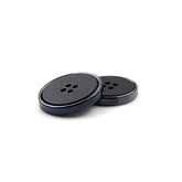10 Pcs Resin Round Black Men Suit Buttons 4 Holes Coat Windbreaker But