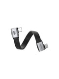 0.33ft 90 Degree USB4 Cable, 80Gbps Data Transfer, 8K@60Hz Video Display, 240W Fast Charging Right Angle USB-C Cable, USB 4 V2.0 Cable for iPhone 17