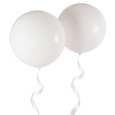 10 Pc 36 Inch White Giant Latex Balloons Party Decoration