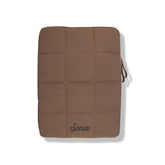 Sonix Puffy Laptop Sleeve Case & Tablet Sleeve | Compatible with 13-14 Inch Laptops and iPad Pro | Quilted Pillow Puffer Computer Bag Cover | 13-14 Inch | Mocha