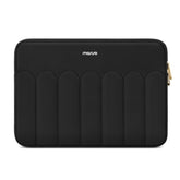 MOSISO 13-14 inch Laptop Case, 13.3 inch Puffy Laptop Sleeve Compatible with MacBook Air 13 13.6 M4 M3 M2 M1/Pro 13/Pro 14, HP Dell ASUS Lenovo, Vertical Arch Shape Quilted Carrying Case Bag, Black