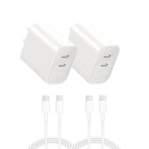 Usb C Charger Block?Dual Port Wall Charger?Fast Type C Chargers With 2 Pack Cable For Iphone 17/16 Pro Max/16 Pro /16/16 Plus /15/15 Pro /15 Pro Max /15 Plus?And More