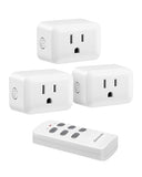 Wireless Outlet, Programmable And Expandable Electrical Outlet Switch, Wireless Remote Light Switch, 100Ft Range, 1 Remote And 3 Outlets