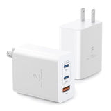 100W Usb C Charger Block,2Pack 3-Port Pd&Ac Gan Super Fast Usb C Charging Block Wall Charger Adapter Plug For Macbook Pro/Macbook Air,Ipad Pro/Air/Mini,Iphone 16E/15Pro,S25/S24/S23 And More