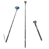 Smatree 86.6 Inch Selfie Telescopic Stick Compatible for Insta360 X5,GoPro Hero 13/12/11/10/9/8/7,Osmo Action 5 Pro,AKASO EK7000, Extension Pole Compatiable with Compact Cameras and iPhone/Cell Phones
