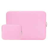 Rainyear 14 Inch Laptop Sleeve Case Protective Soft Padded Zipper Cover Carrying Computer Bag With Accessories Pouch, Compatible With 14" Notebook Tablet Chromebook (Pink)