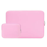 Rainyear 14 Inch Laptop Sleeve Case Protective Soft Padded Zipper Cover Carrying Computer Bag With Accessories Pouch, Compatible With 14" Notebook Tablet Chromebook (Pink)